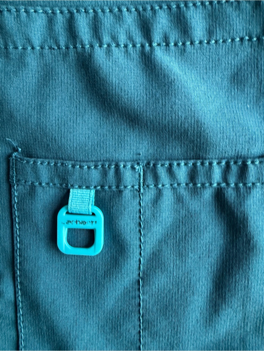 V-Neck Carhartt Medical Scrub Tops - Teal and Gray Size S - Picture 7 of 12